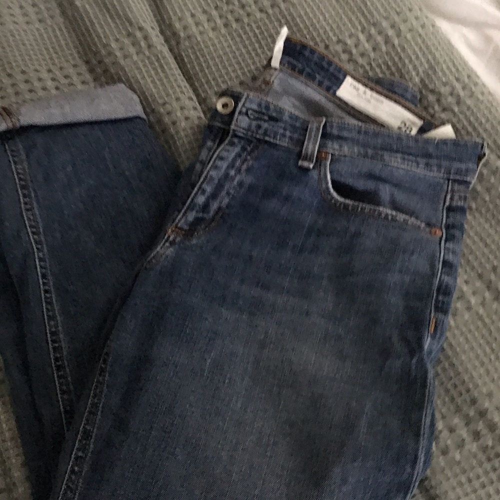 rag & bone Men's Straight Blue Jeans